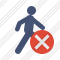 Walking Cancel Icon