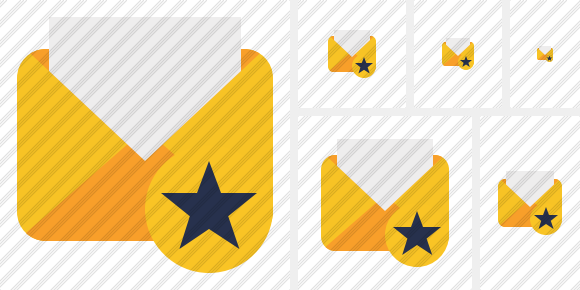 Mail Read Star Icon