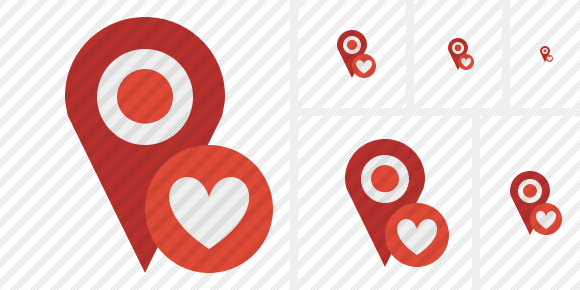 Map Pin Favorites Icon