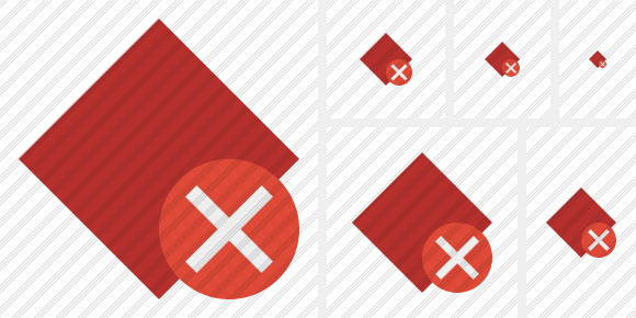 Rhombus Red Cancel Icon