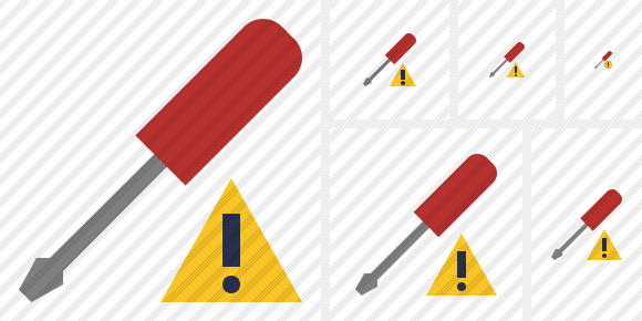 Screwdriver Warning Icon