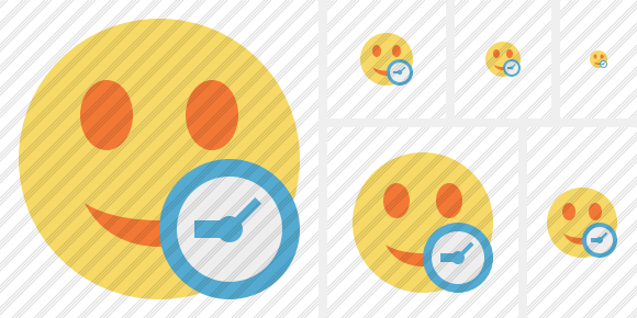 Smile Clock Icon