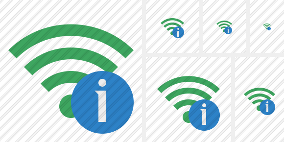 Иконка Wi-Fi Зелёная Информация