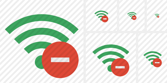 Иконка Wi-Fi Зелёная Стоп