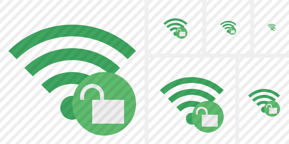 Wi Fi Green Unlock Icon