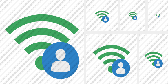 Wi Fi Green User Icon