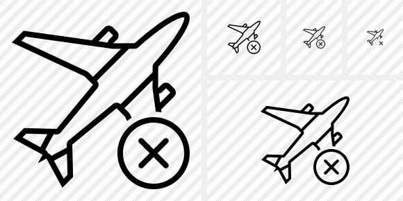 Airplane Cancel Icon