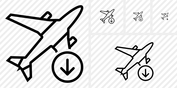 Airplane Download Icon