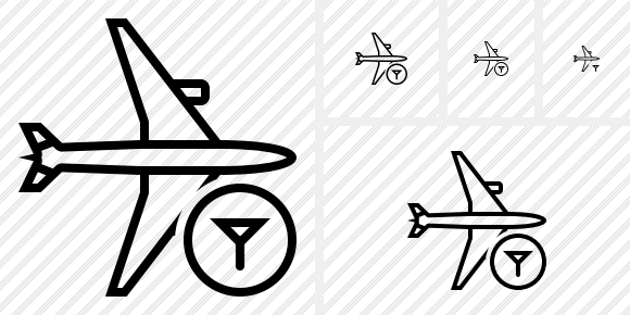 Airplane Horizontal Filter Icon