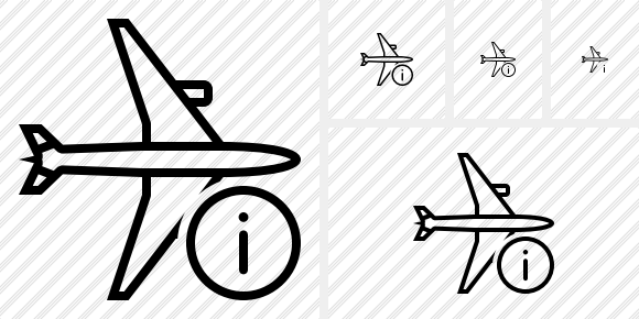 Airplane Horizontal Information Icon