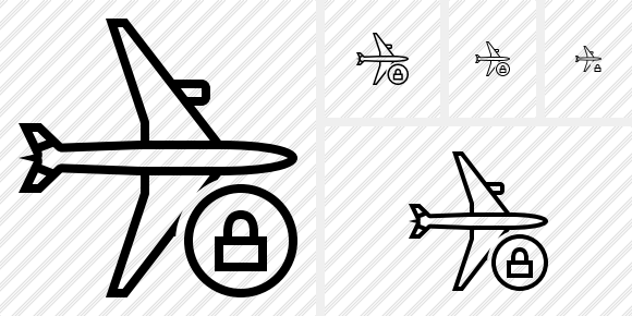 Airplane Horizontal Lock Icon