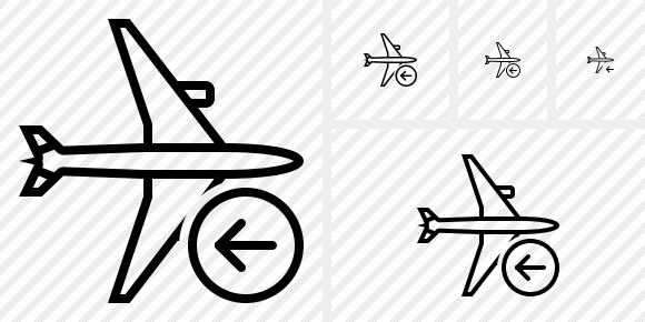 Airplane Horizontal Previous Icon
