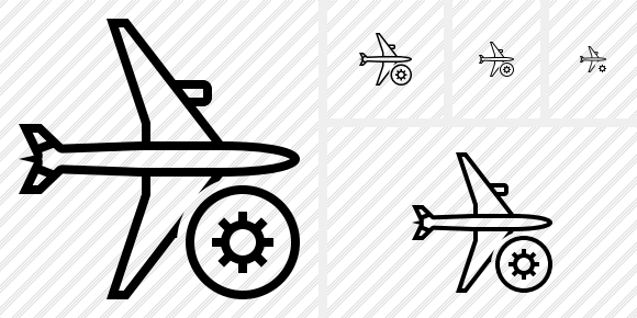 Airplane Horizontal Settings Icon