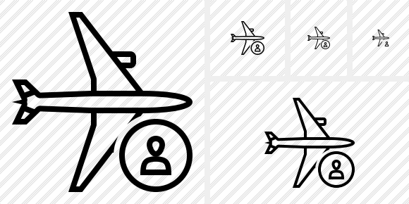 Airplane Horizontal User Icon