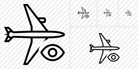 Airplane Horizontal View Icon