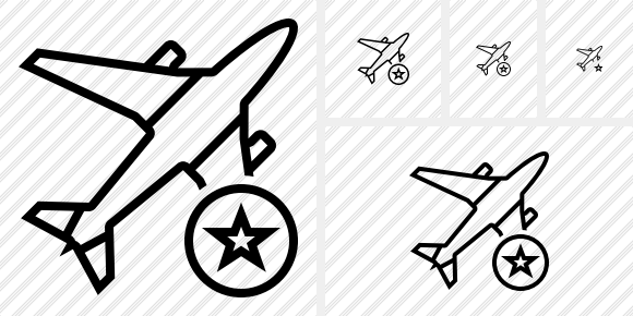 Airplane Star Icon