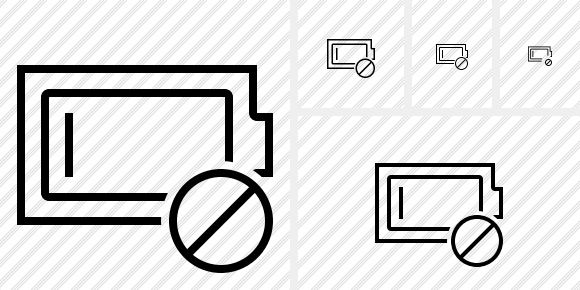 Icone Battery Empty Block