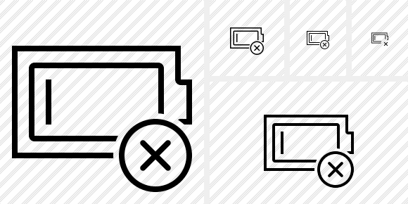 Battery Empty Cancel Icon