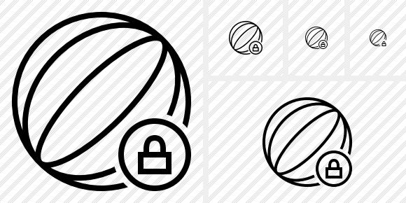 Beach Ball Lock Icon