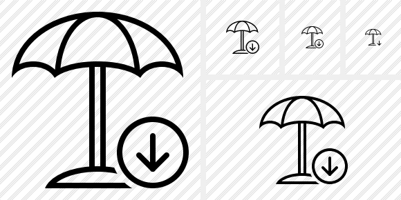 Beach Umbrella Download Icon