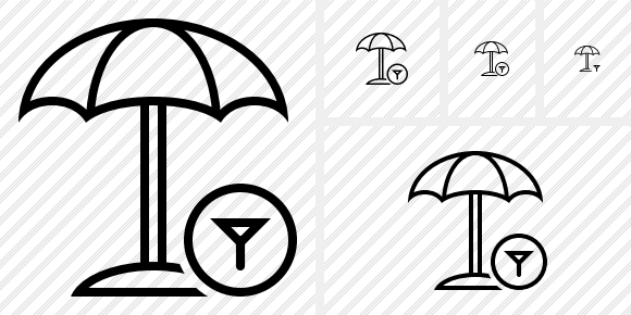 Beach Umbrella Filter Icon