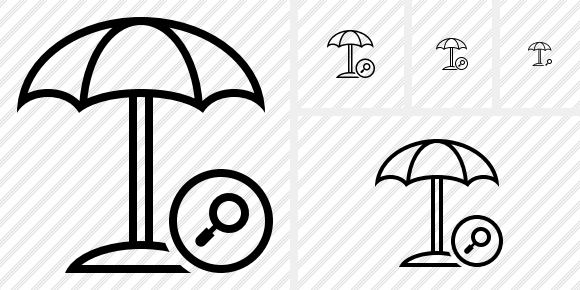Beach Umbrella Search Icon