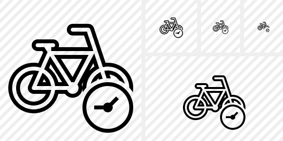 Bicycle Clock Icon