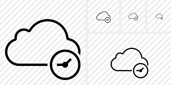 Cloud Clock Icon