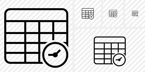 Database Table Clock Icon