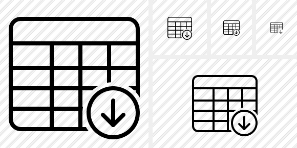 Database Table Download Icon