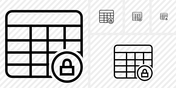 Database Table Lock Icon