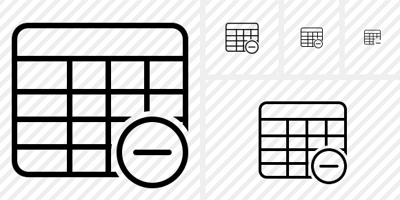 Database Table Remove Icon