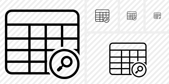 Database Table Search Icon