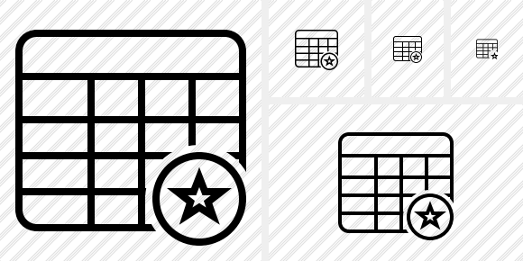 Database Table Star Icon