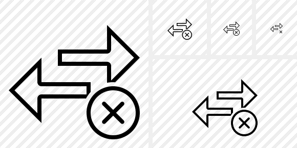 Exchange Horizontal Cancel Icon
