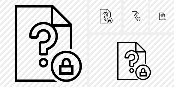 File Help Lock Icon