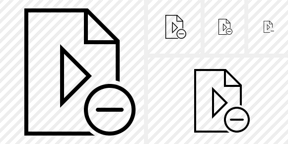 File Movie Remove Icon