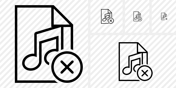 File Music Cancel Icon
