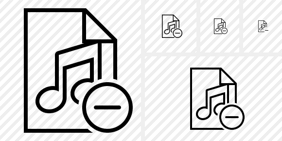 File Music Remove Icon