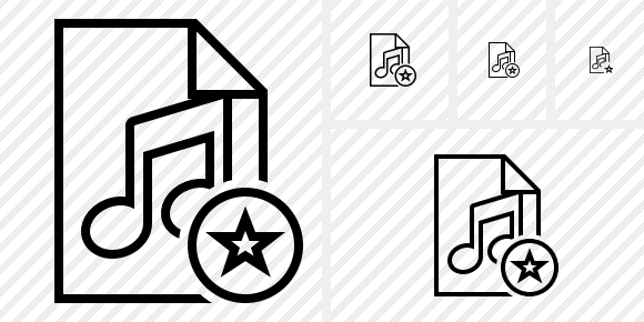 File Music Star Icon