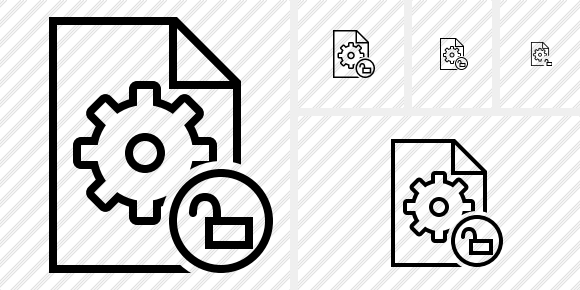 File Settings Unlock Icon