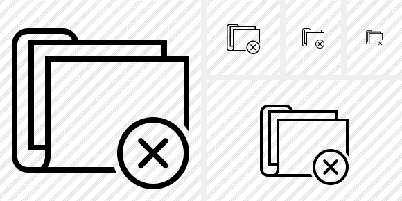 Folder Documents Cancel Icon