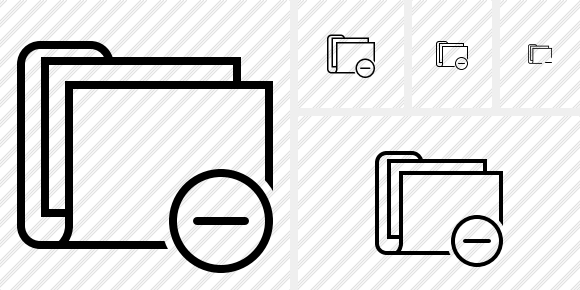 Folder Documents Remove Icon