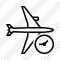 Airplane Horizontal Clock Icon