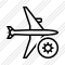 Airplane Horizontal Settings Icon