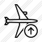 Airplane Horizontal Upload Icon