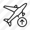 Airplane Upload Icon