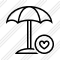 Beach Umbrella Favorites Icon