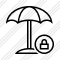 Beach Umbrella Lock Icon