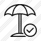 Beach Umbrella Ok Icon